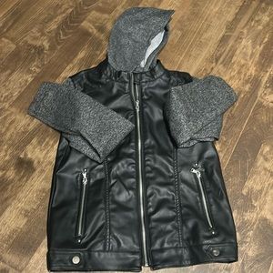 Real leather girls jacket